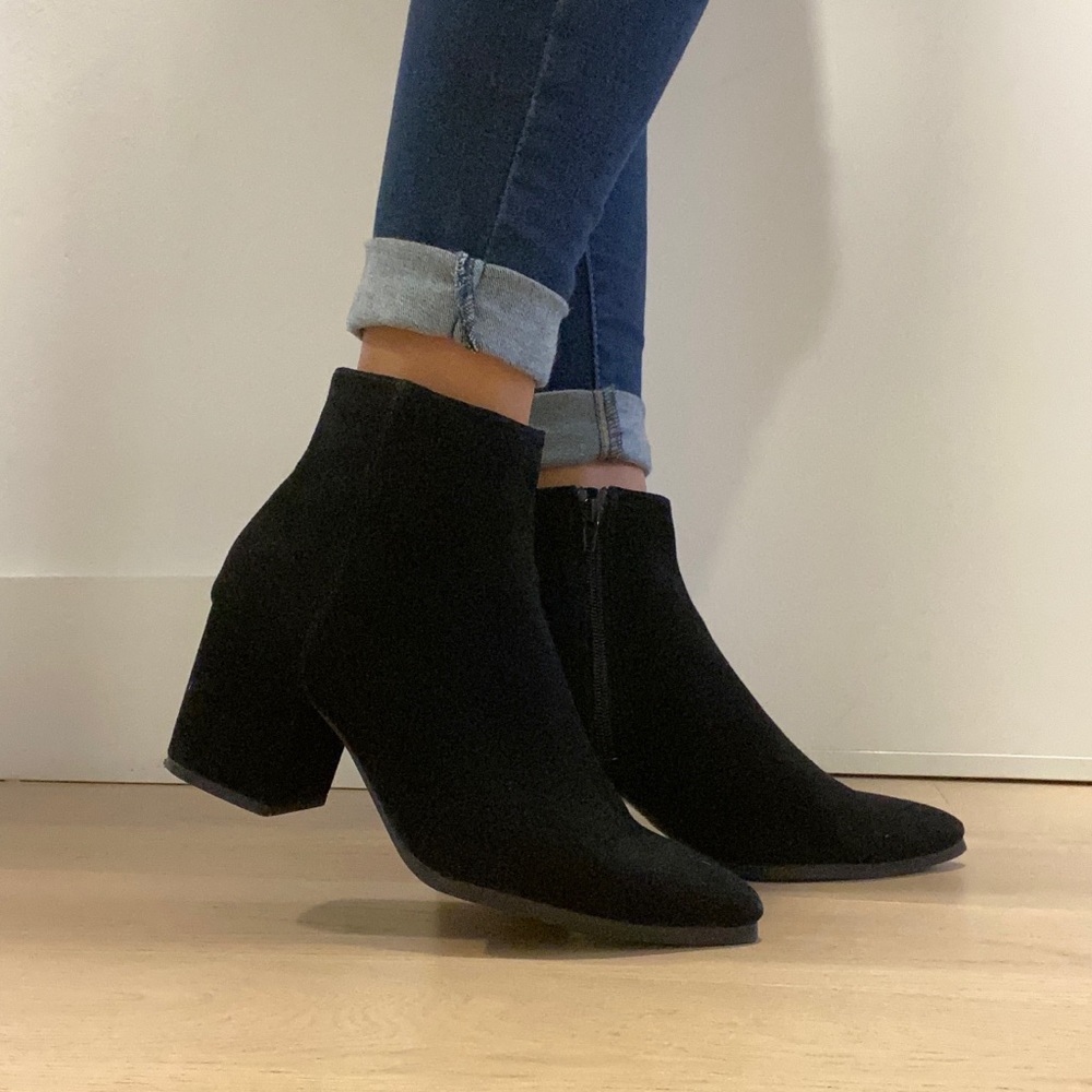 Black Suede Booties